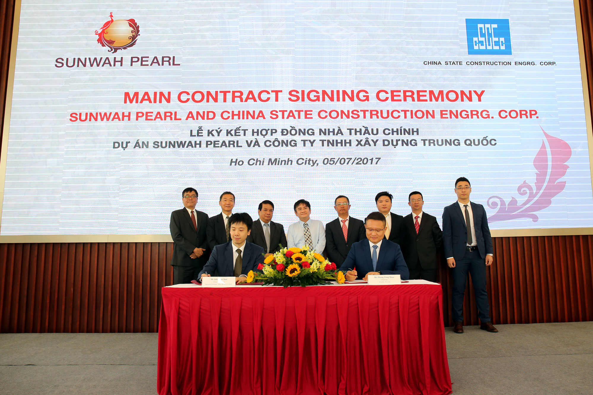 Tập đoàn Sunwah kí kết Hợp đồng Nhà thầu chính cho Dự án Sunwah Pearl với Công ty TNHH Xây dựng Trung Quốc (CSCEC)